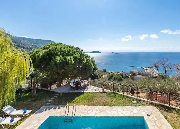 Calliope Avec Vue Imprenable, Jardin Et Piscine Privee * Glossa