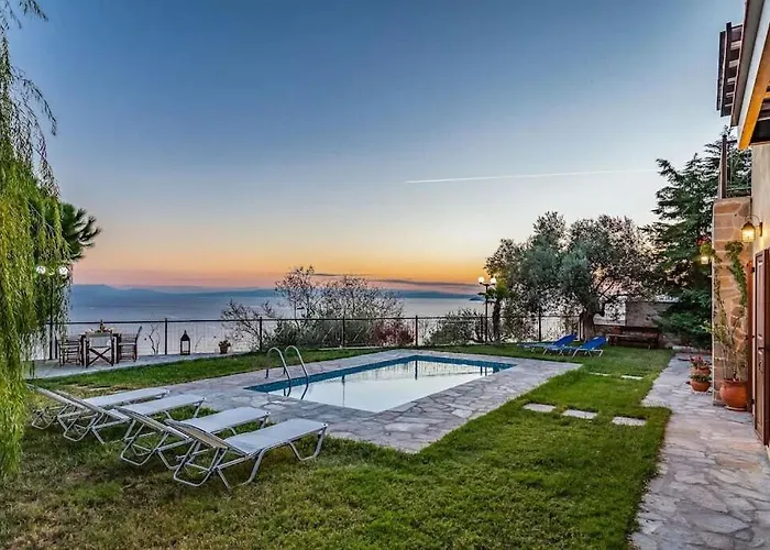 Calliope Avec Vue Imprenable, Jardin Et Piscine Privee * Glossa