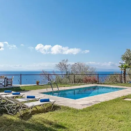 Calliopé Avec Vue Imprenable, Jardin Et Piscine Privée Glossa